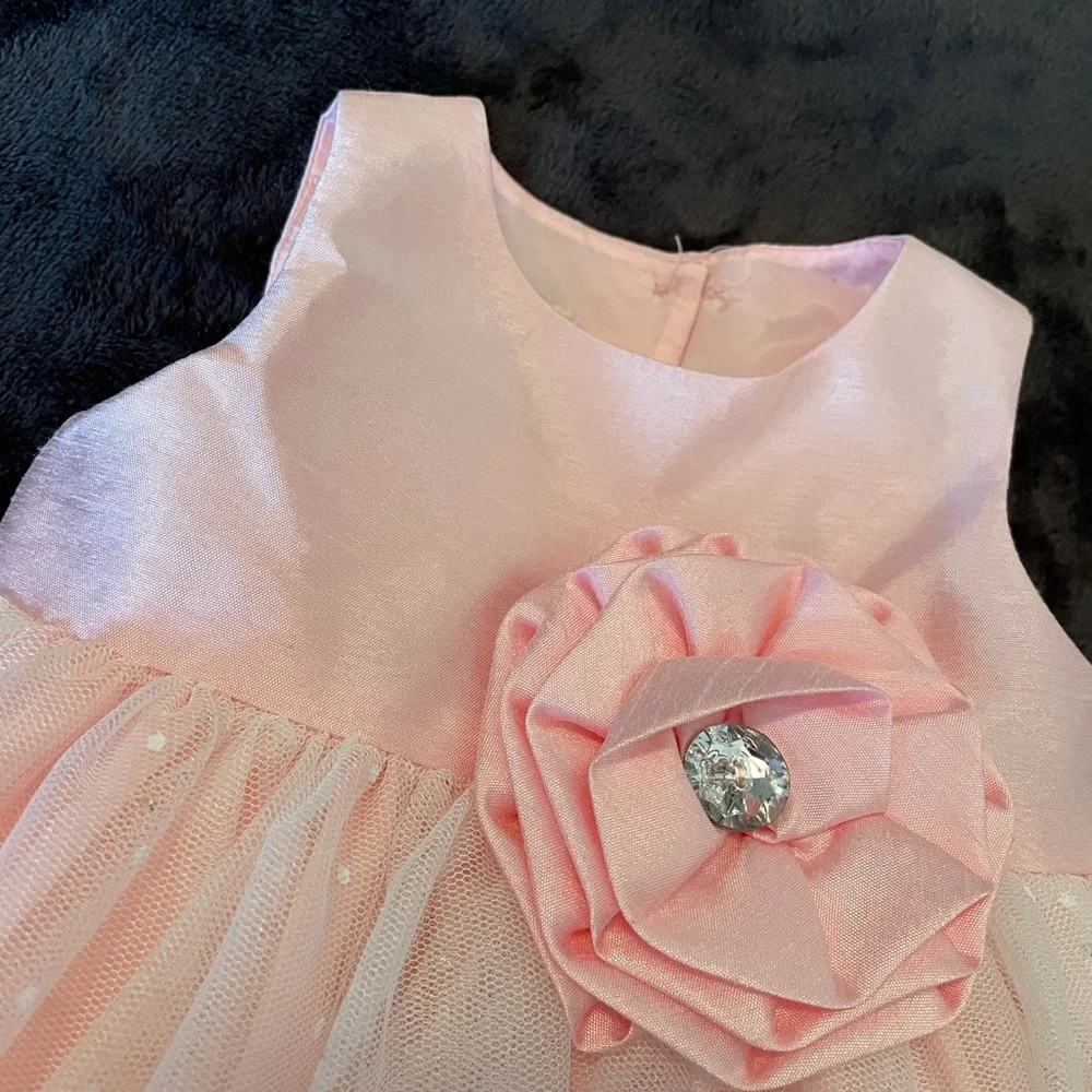 Marmellata blush pink toddler dress w/bloomers-Absolutely precious-EUC-Sz 9 mo - Picture 2 of 16